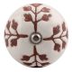 Brown Leaf Cut Flower Etched Ceramic Wine Stopper (Pack Of One Piece)